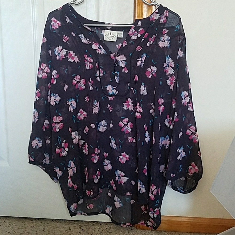 Floral see through shirt